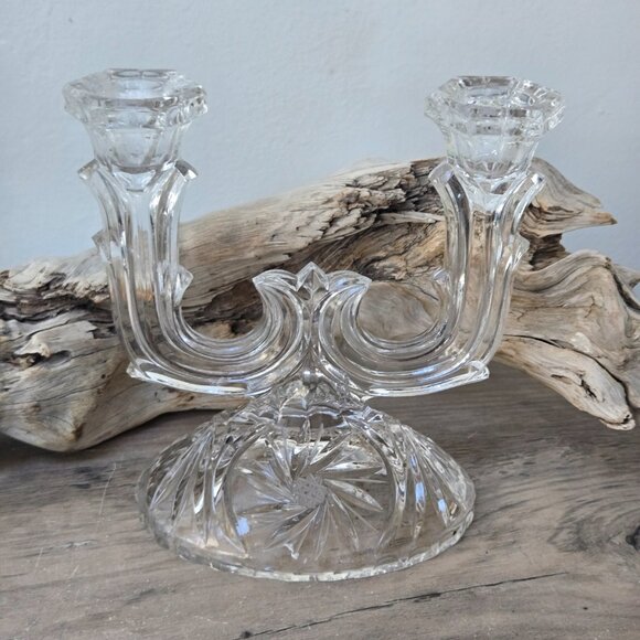 3/$35 πΌβοΈ Vintage Crystal Dual Candle Holder β EUC β 20 cm x 15 cm - Picture 3 of 5